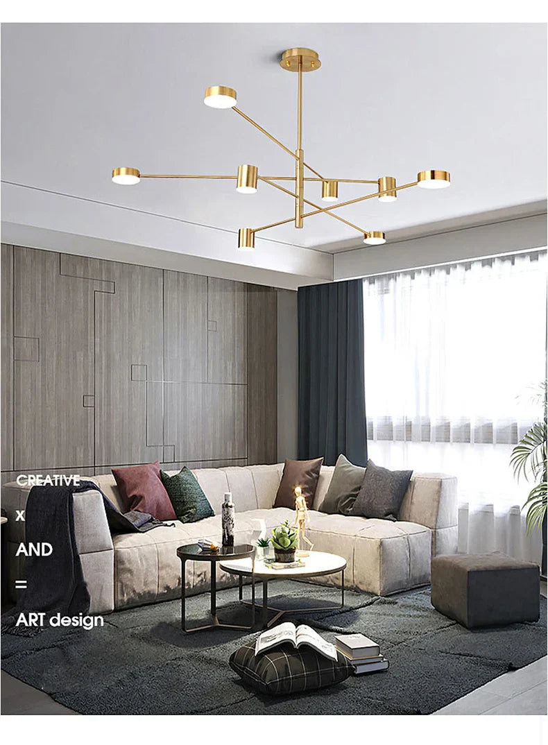 DecorBites™ Modern Black Chandelier: Nordic Style Home Lighting
