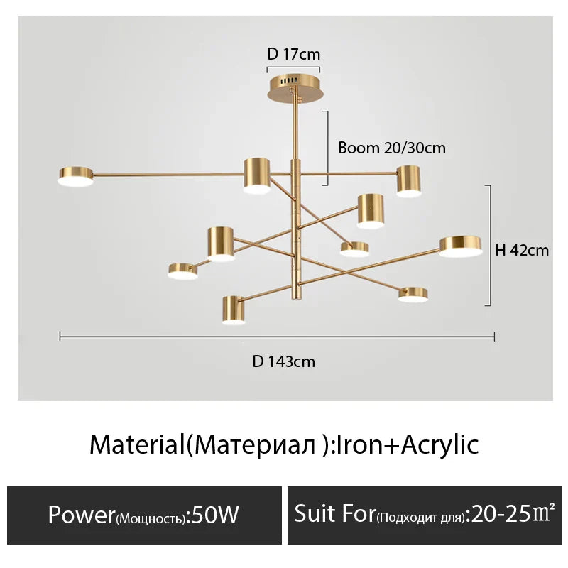 DecorBites™ Modern Black Chandelier: Nordic Style Home Lighting