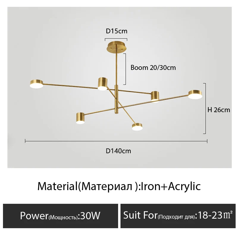 DecorBites™ Modern Black Chandelier: Nordic Style Home Lighting