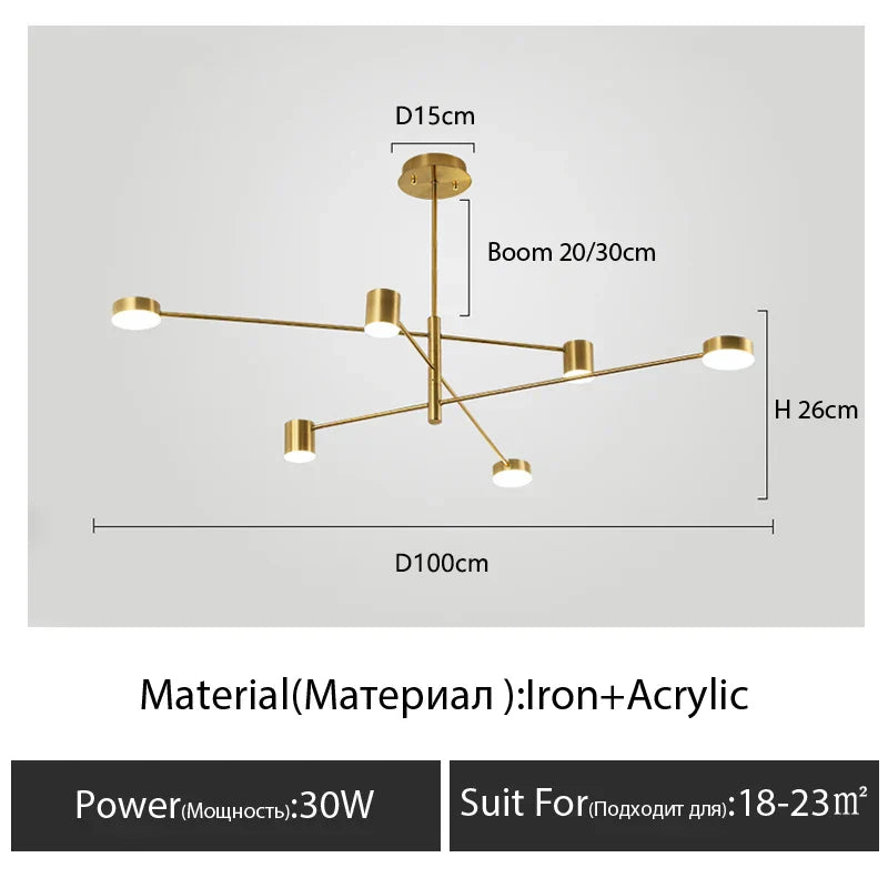 DecorBites™ Modern Black Chandelier: Nordic Style Home Lighting