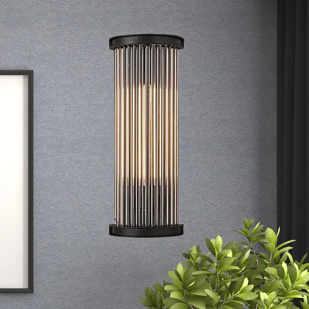 DecorBites™ Modern Black Crystal Wall Sconce 1-Light for Stylish Living Room