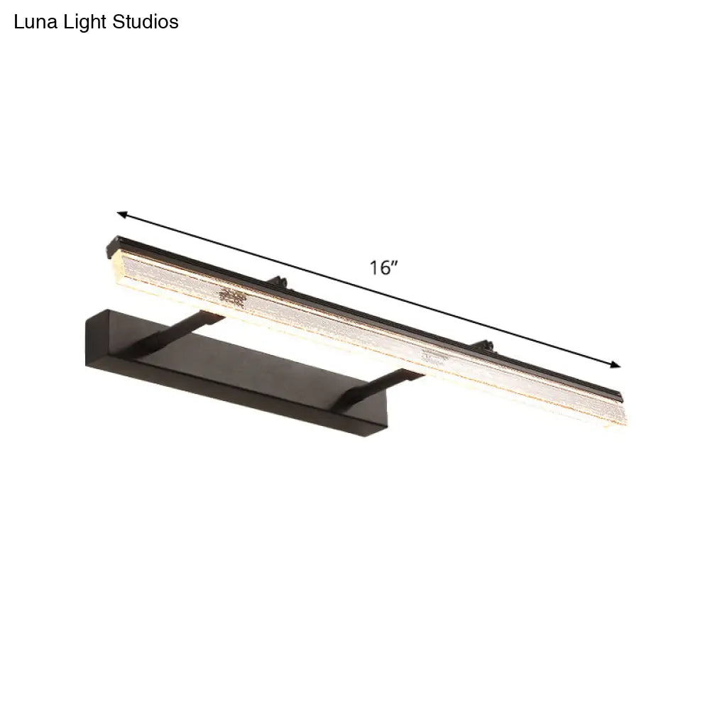 DecorBites™ Modern Black Dual Arm LED Wall Mount Vanity Lamp in Warm/White Light