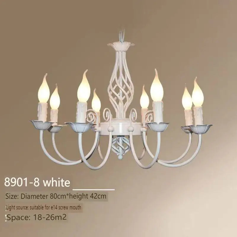 DecorBites™ Modern Black Iron Chandelier for Living Room