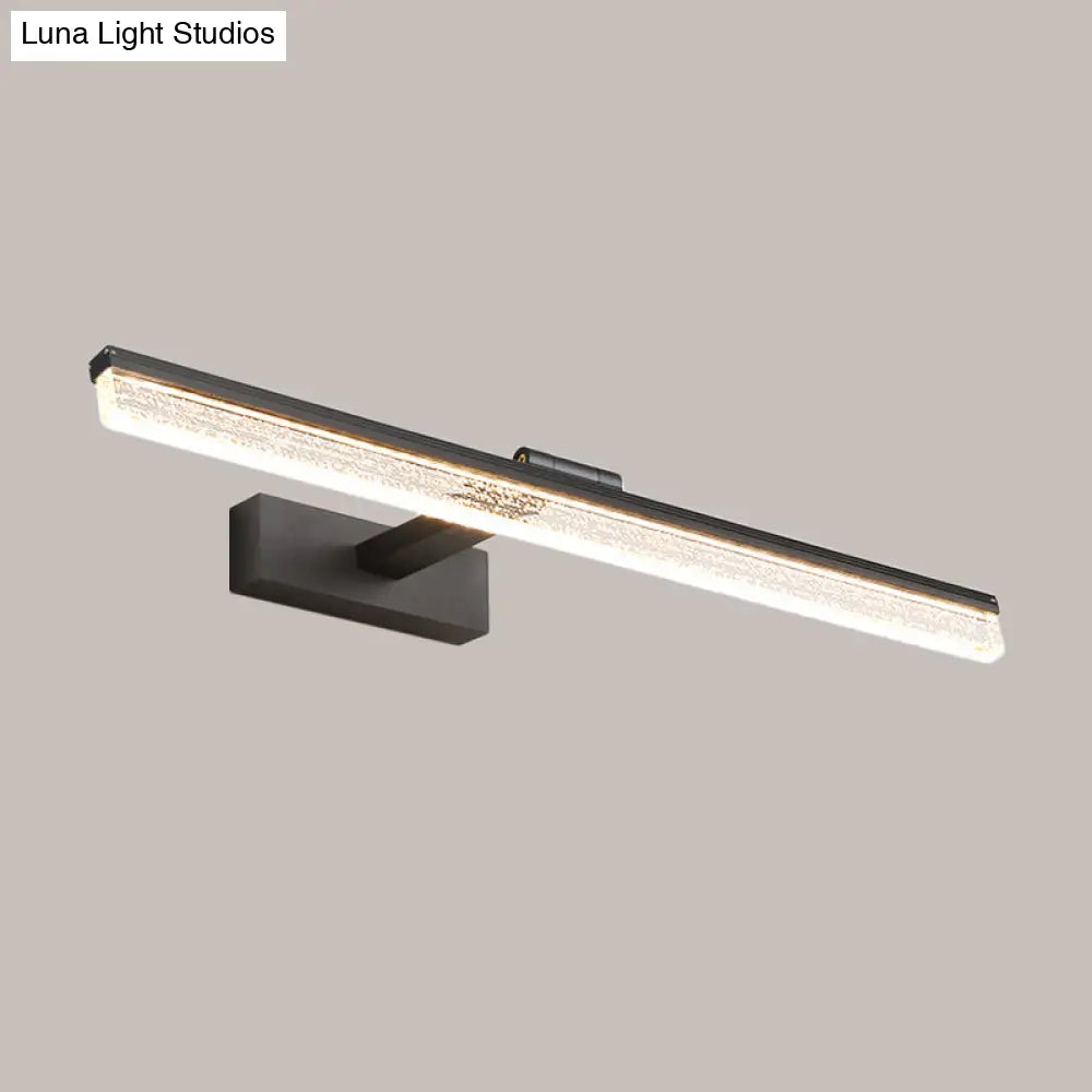 DecorBites™ Modern Black LED Wall Light with Acrylic Shade - Streamlined Vanity Lighting in Warm/White Light