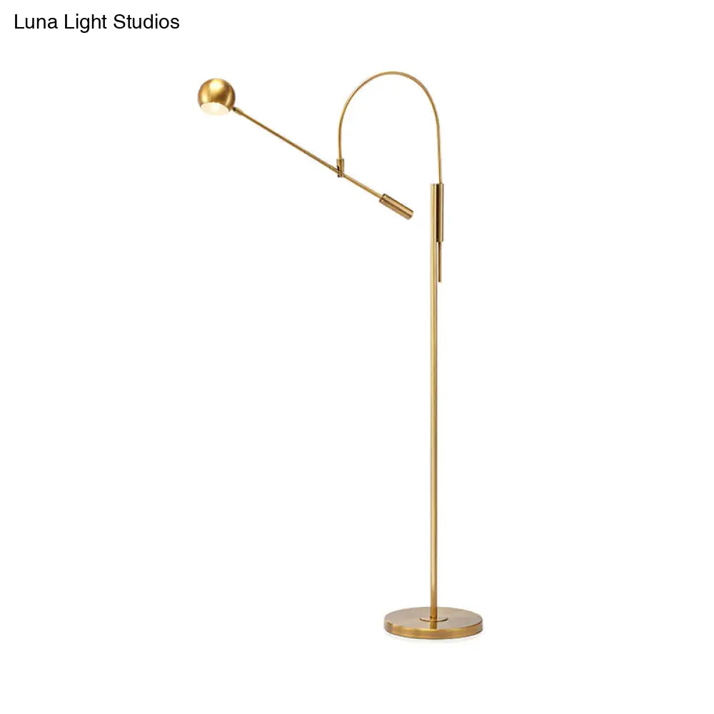 DecorBites™ Modern Black Metal Floor Lamp with Unique Linear Capsule Arch Design for Living Room