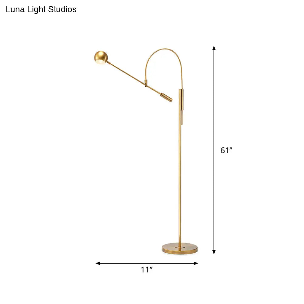 DecorBites™ Modern Black Metal Floor Lamp with Unique Linear Capsule Arch Design for Living Room