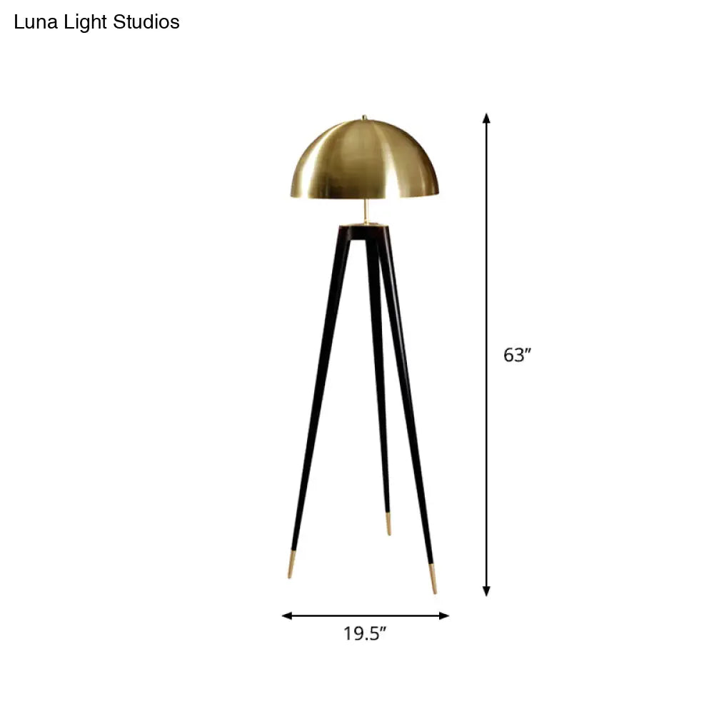 DecorBites™ Modern Black Metal Floor Lamp with Unique Linear Capsule Arch Design for Living Room