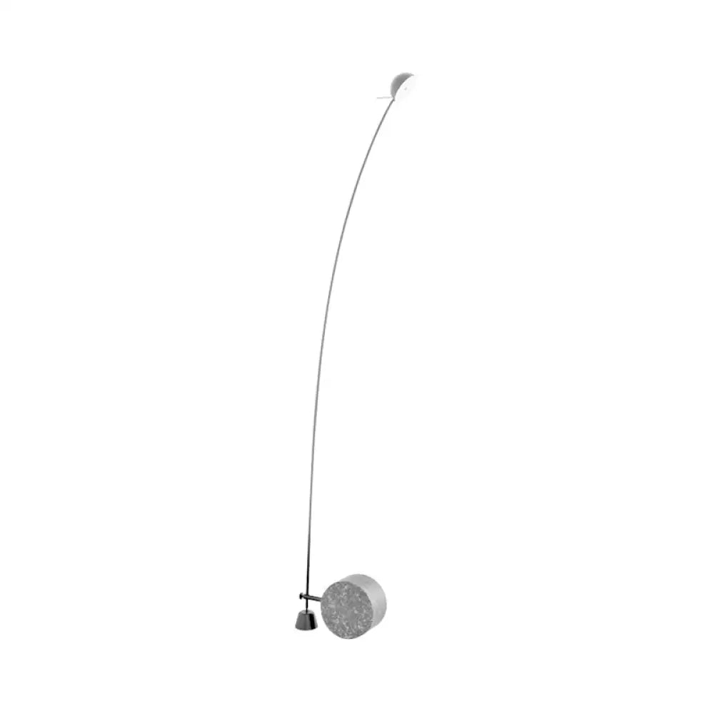 DecorBites™ Modern Black Metal Floor Lamp with Unique Linear Capsule Arch Design for Living Room