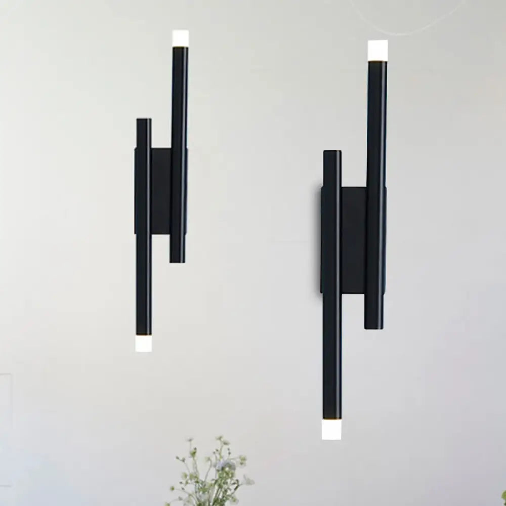DecorBites™ Modern Black Metal Wall Lamp - 2/4 Lights, Simple Linear Design for Hallway