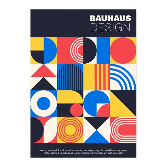 DecorBites™ Modern Black & White Bauhaus Canvas Print