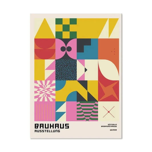 DecorBites™ Modern Black & White Bauhaus Canvas Print