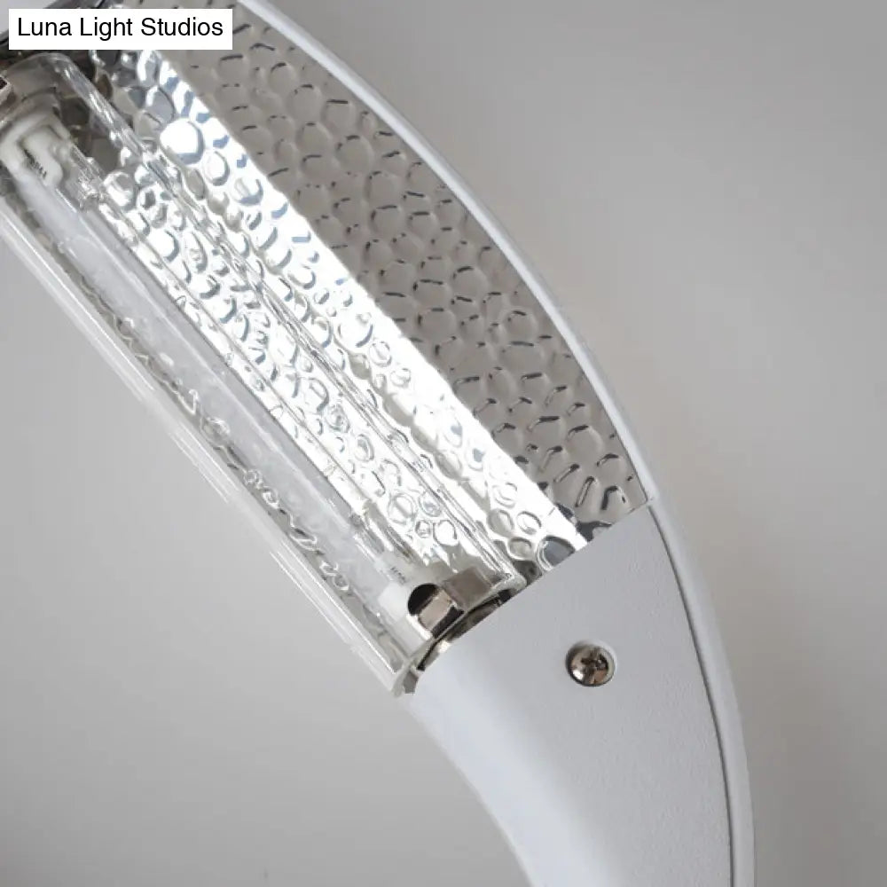 DecorBites™ Modern Black/White Curved Shade LED Wall Sconce - Stylish Aluminum Lamp for Bedroom