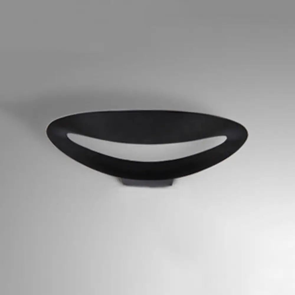 DecorBites™ Modern Black/White Curved Shade LED Wall Sconce - Stylish Aluminum Lamp for Bedroom
