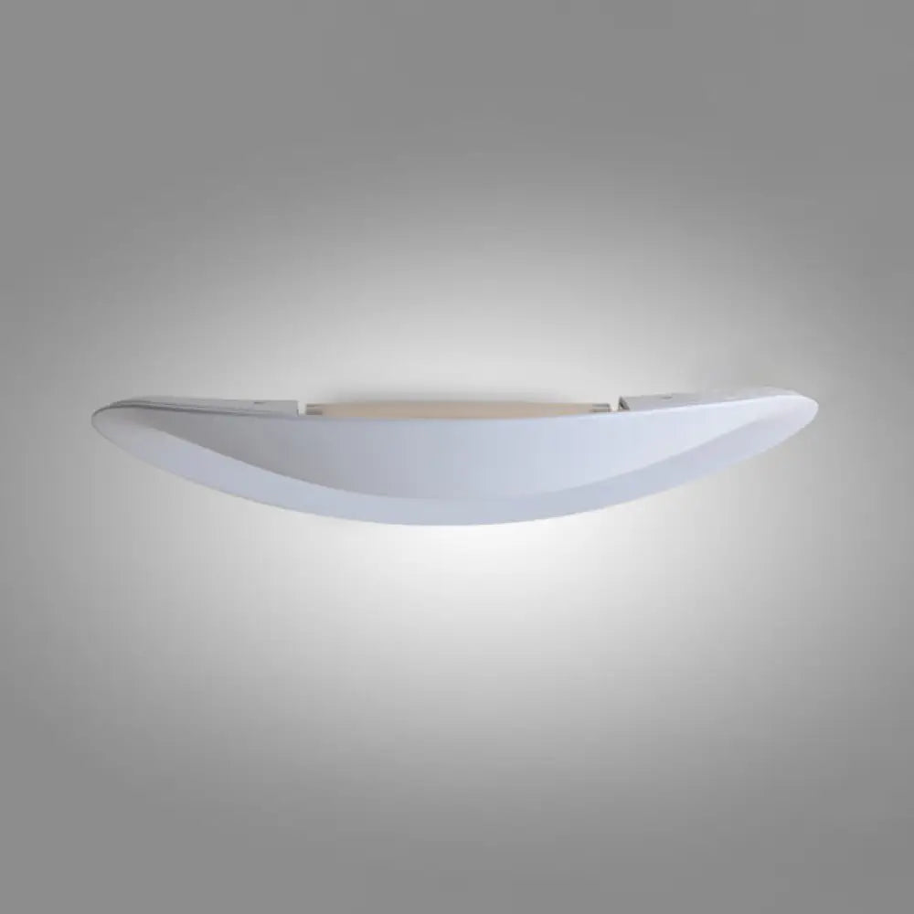 DecorBites™ Modern Black/White Curved Shade LED Wall Sconce - Stylish Aluminum Lamp for Bedroom
