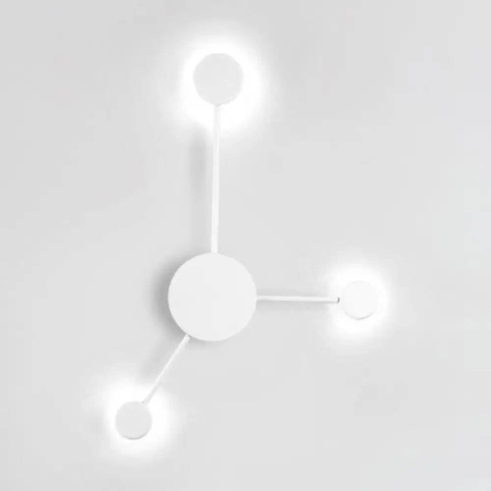 DecorBites™ Modern Black/White Sputnik LED Wall Sconce Light Fixture with Acrylic Lamp Shades - 2/3/6 Lights in Warm/White