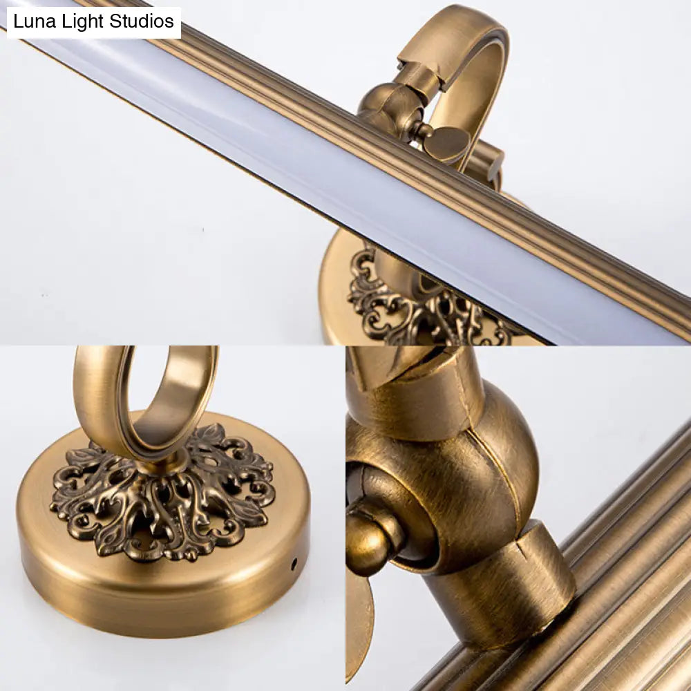 DecorBites™ Modern Brass LED Wall Lamp for Vanity Mirror in Warm/White Light - 20"/24" Wide Tubular Design