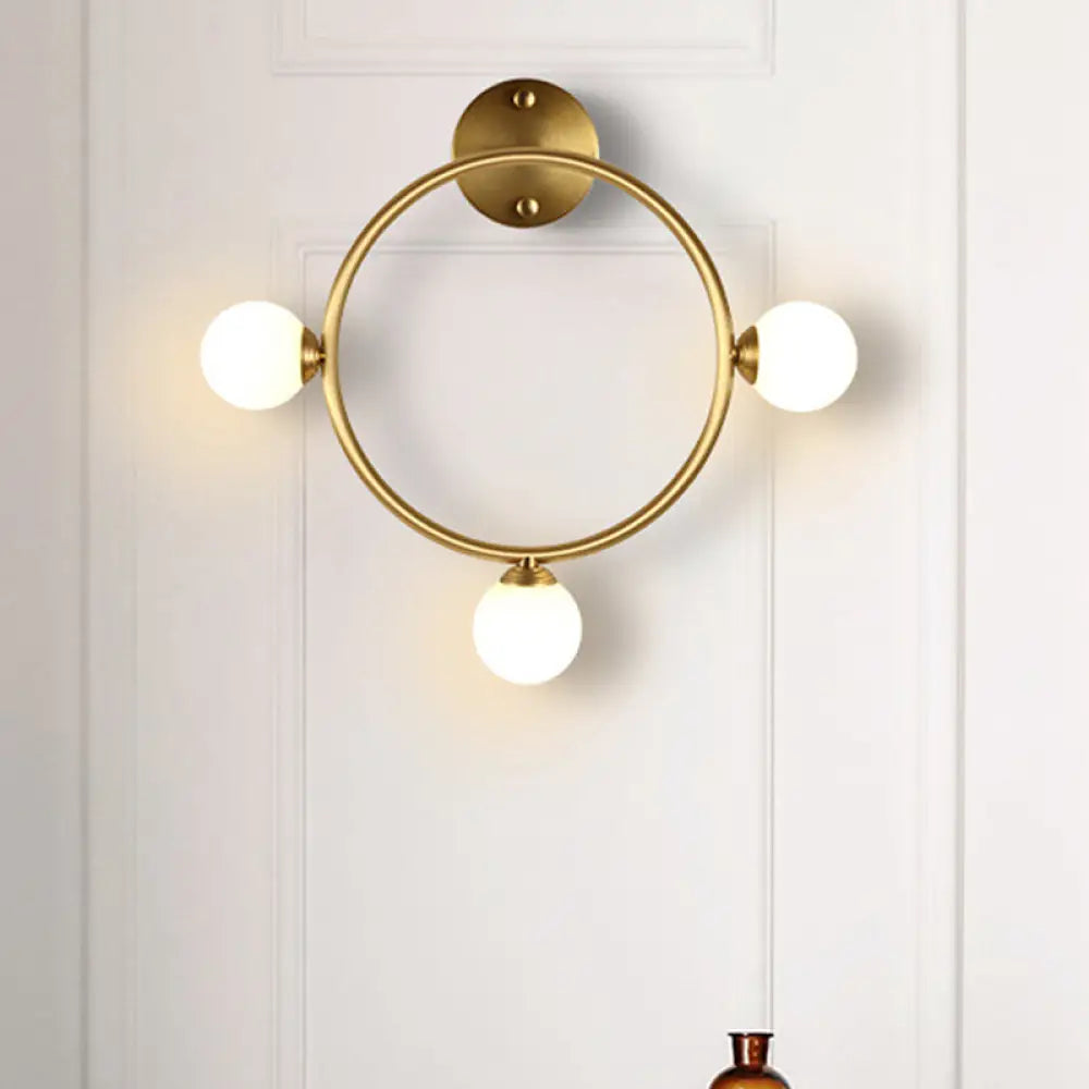 DecorBites™ Modern Brass Metal Wall Sconce with 3 LED Lights for Bedside