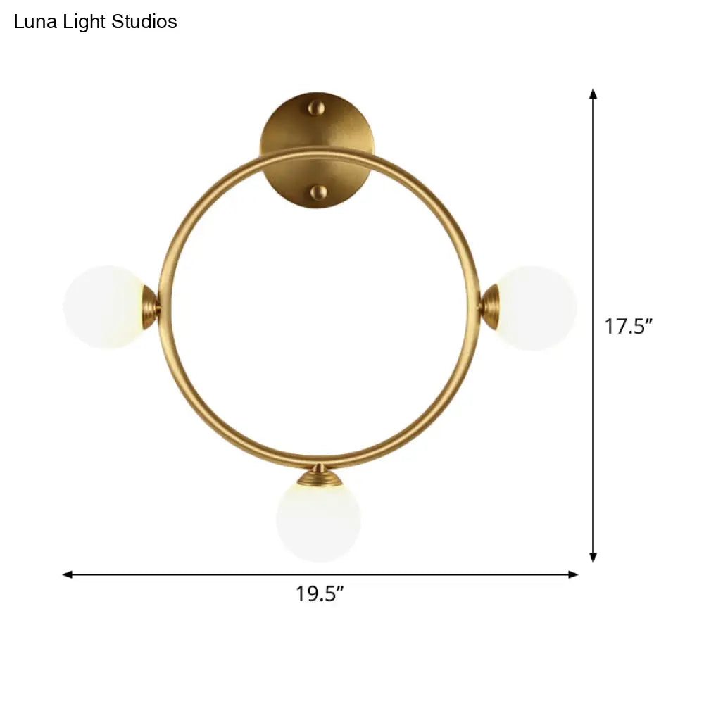 DecorBites™ Modern Brass Metal Wall Sconce with 3 LED Lights for Bedside