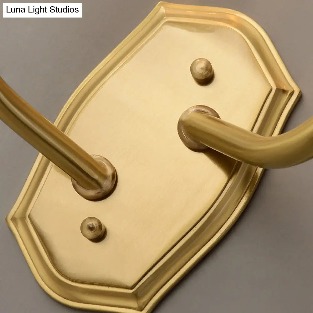 DecorBites™ Modern Brass Sconce Light with Clear Glass Shade - Wall Mounted 1/2-Light for Living Room