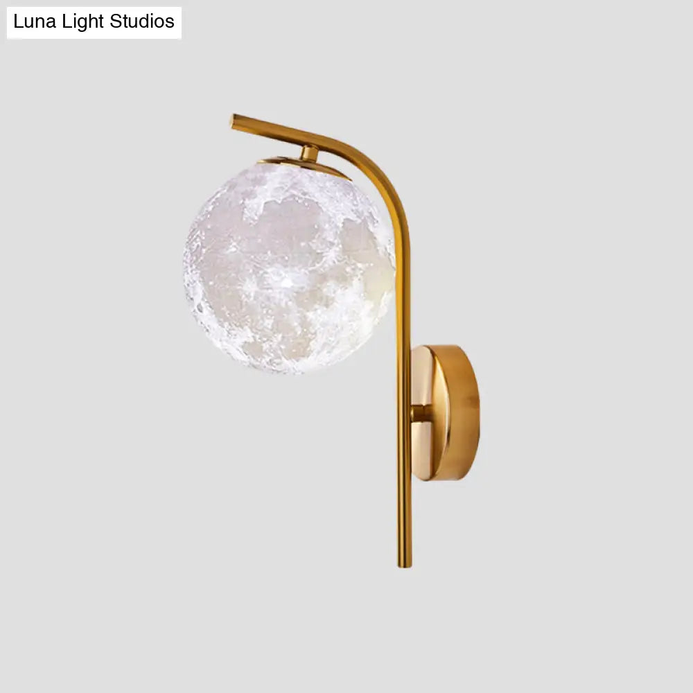 DecorBites™ Modern Brass Wall Mounted Bedside Lamp with Grey/Clear Water/White Glass Shade