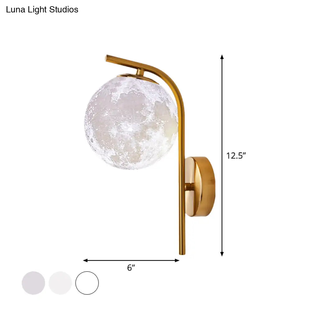 DecorBites™ Modern Brass Wall Mounted Bedside Lamp with Grey/Clear Water/White Glass Shade