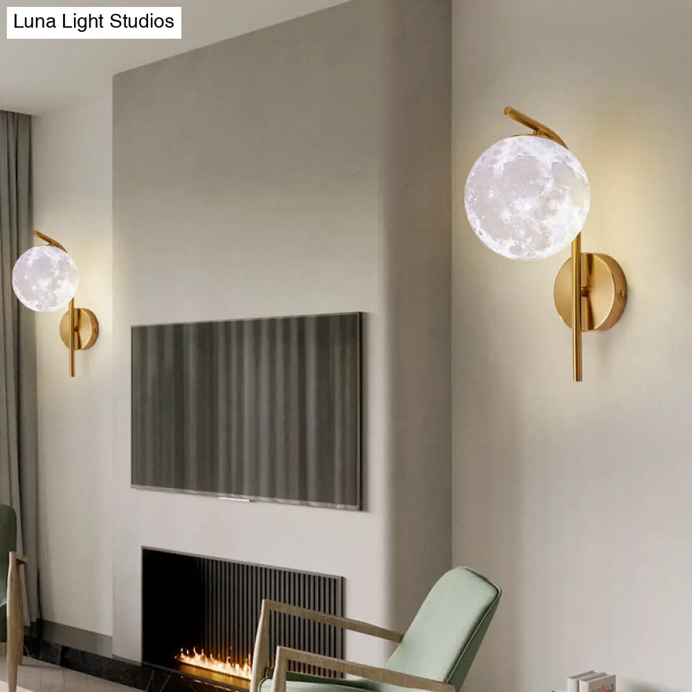 DecorBites™ Modern Brass Wall Mounted Bedside Lamp with Grey/Clear Water/White Glass Shade
