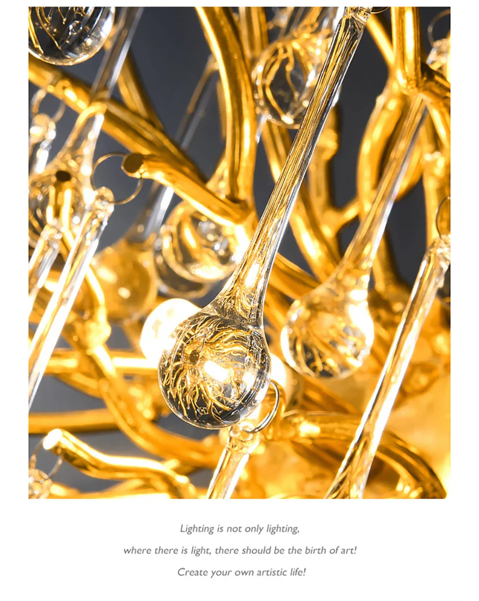 DecorBites™ Modern Chrome Crystal Chandelier for Living Room