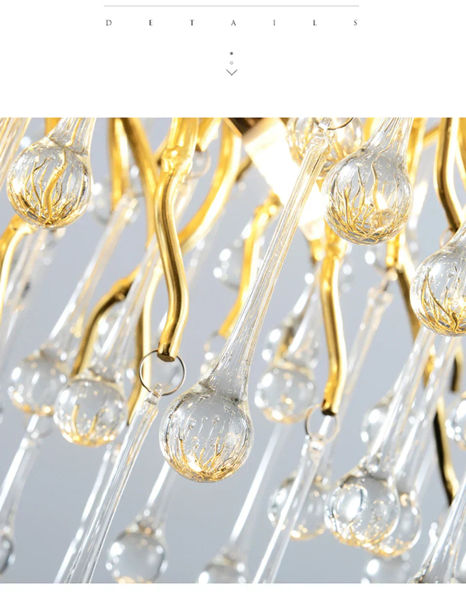 DecorBites™ Modern Chrome Crystal Chandelier for Living Room