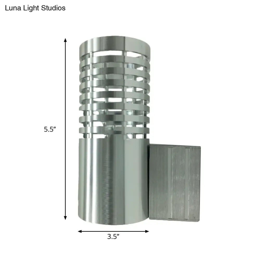 DecorBites™ Modern Chrome LED Wall Lamp with Hollow Design and Warm/White Light