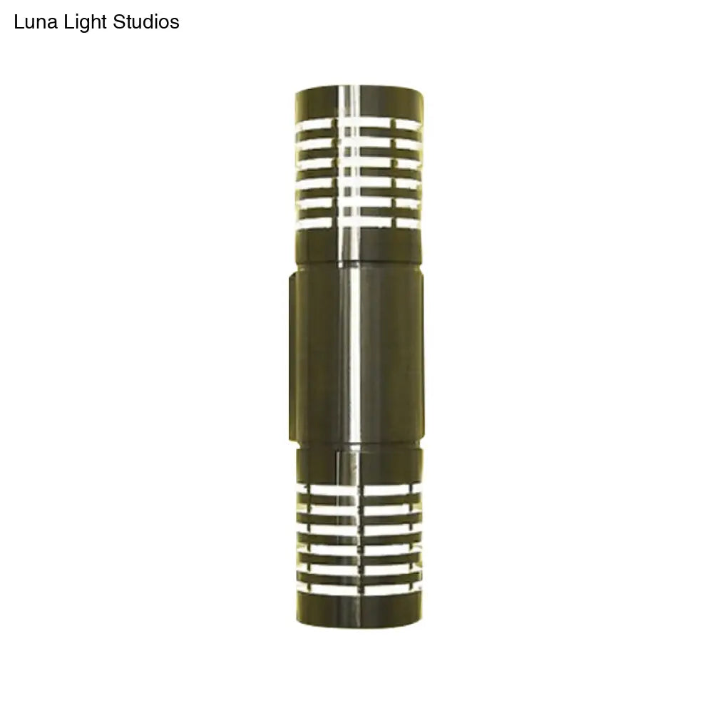DecorBites™ Modern Chrome LED Wall Lamp with Hollow Design and Warm/White Light