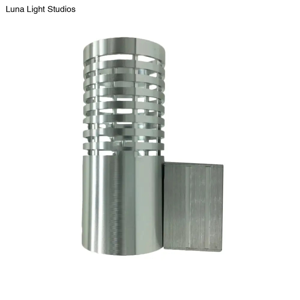 DecorBites™ Modern Chrome LED Wall Lamp with Hollow Design and Warm/White Light
