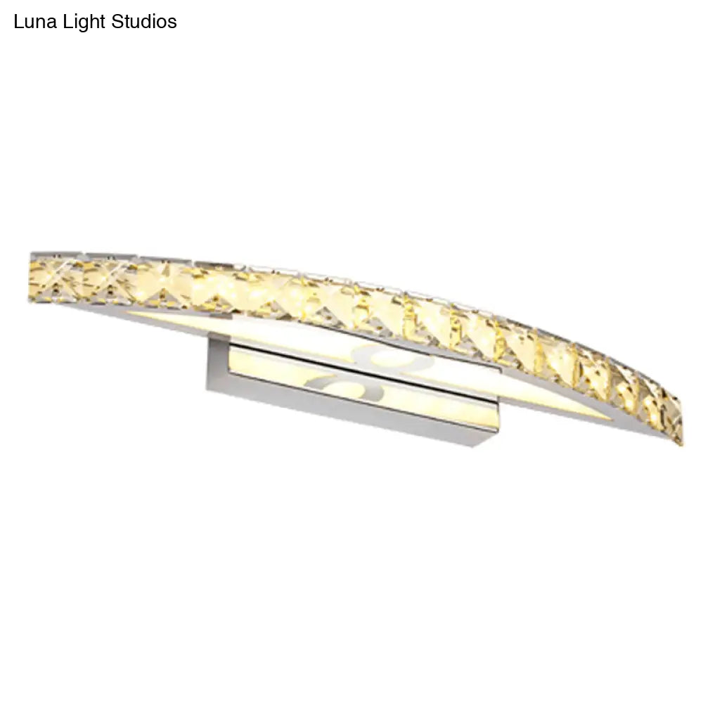 DecorBites™ Modern Crystal LED Vanity Wall Light for Bathrooms - Arched Sconce Fixture