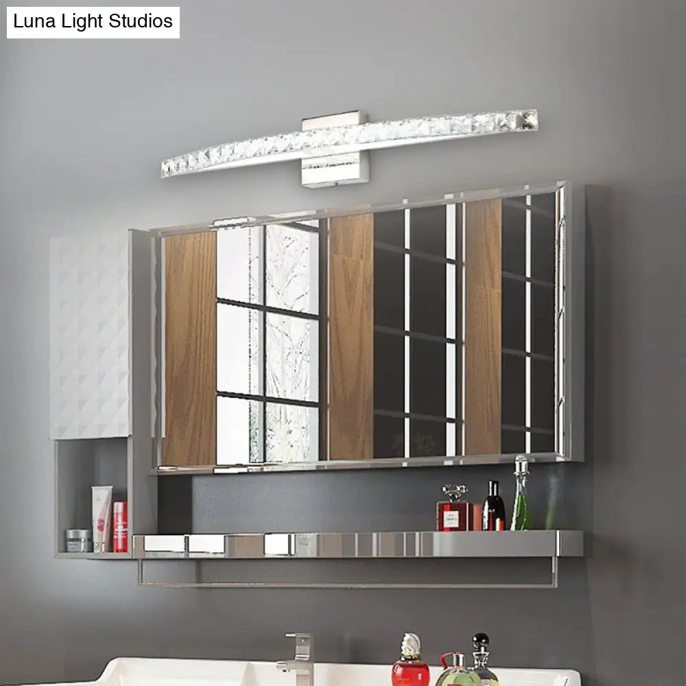 DecorBites™ Modern Crystal LED Vanity Wall Light for Bathrooms - Arched Sconce Fixture