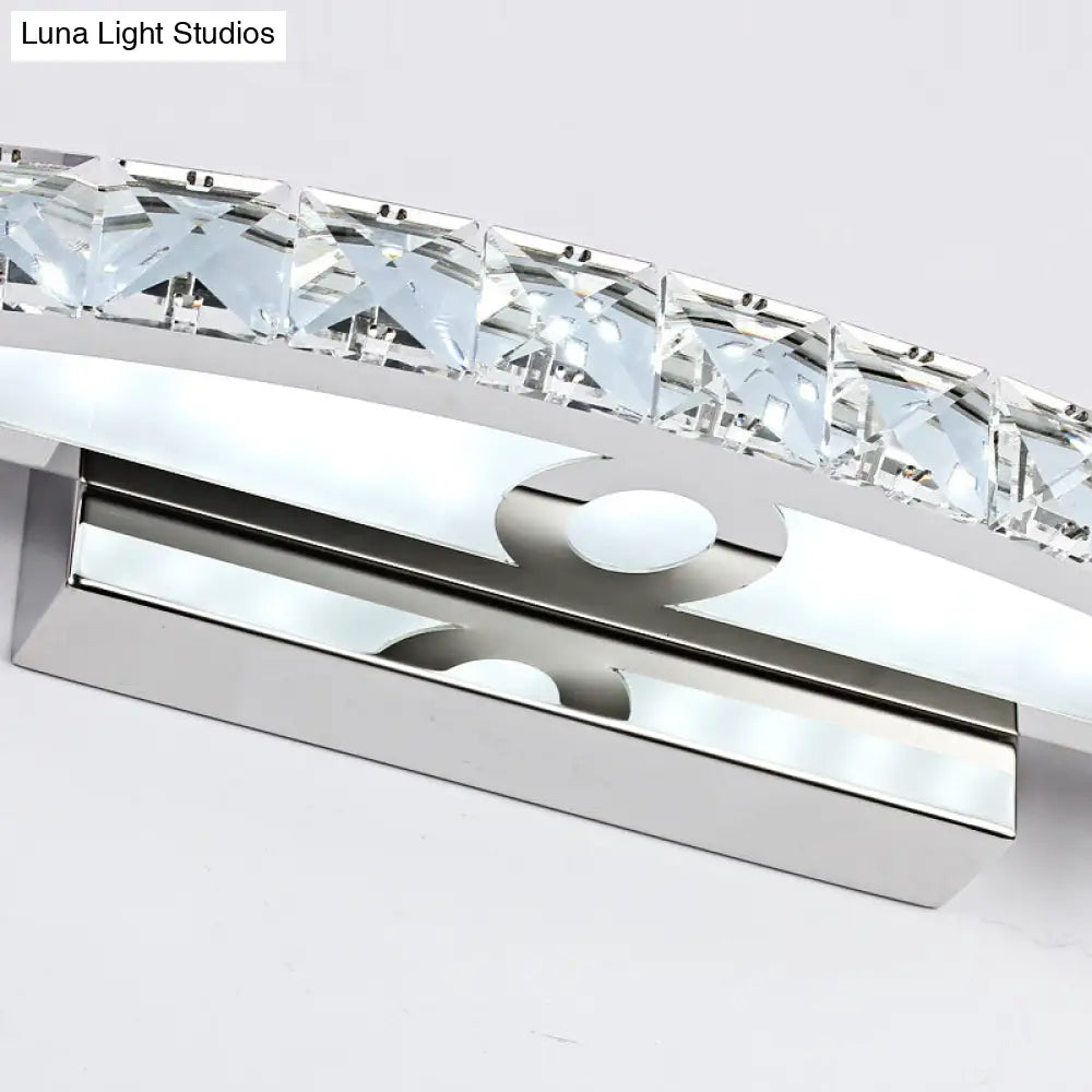 DecorBites™ Modern Crystal LED Vanity Wall Light for Bathrooms - Arched Sconce Fixture