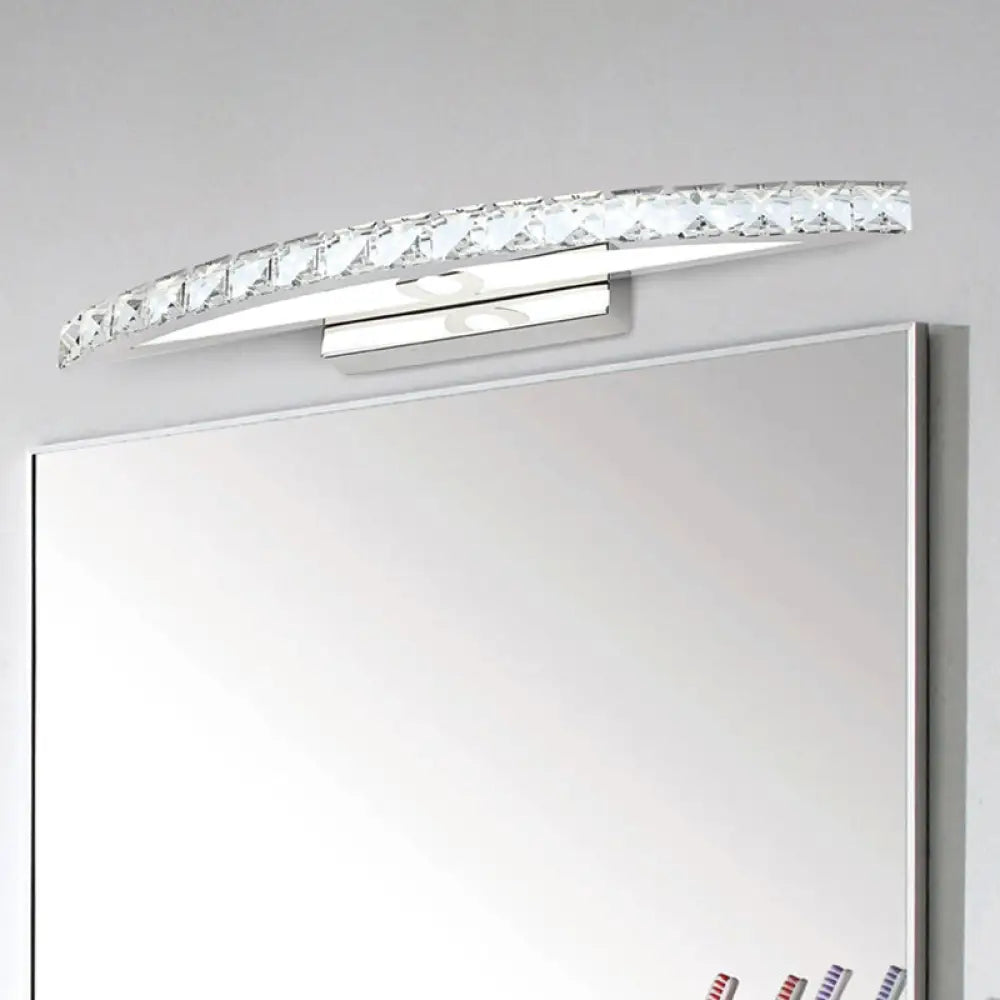 DecorBites™ Modern Crystal LED Vanity Wall Light for Bathrooms - Arched Sconce Fixture