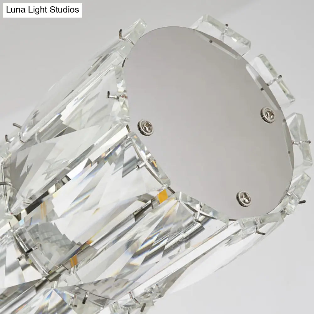 DecorBites™ Modern Crystal Tube Island Light with 6/8 Bulb Suspension - Clear and Stylish