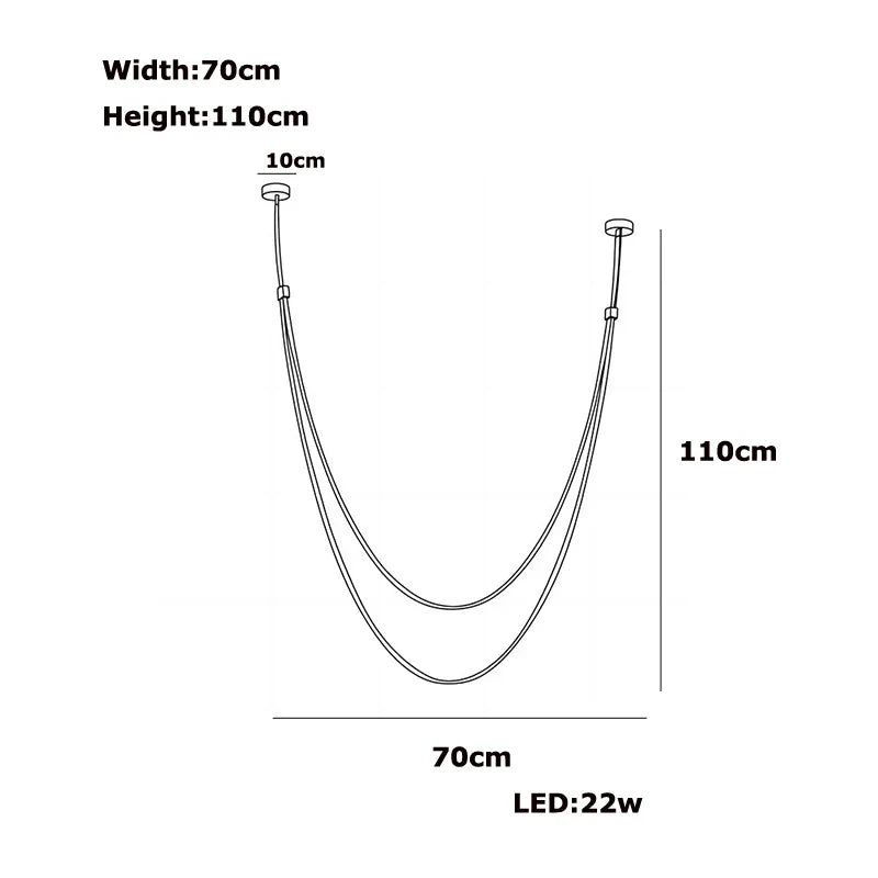 DecorBites™ Modern DIY Leather Belt LED Chandelier