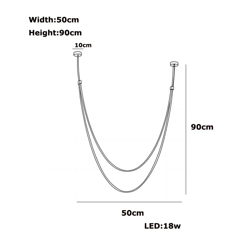 DecorBites™ Modern DIY Leather Belt LED Chandelier