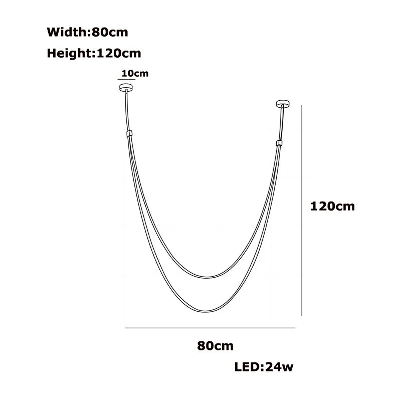 DecorBites™ Modern DIY Leather Belt LED Chandelier
