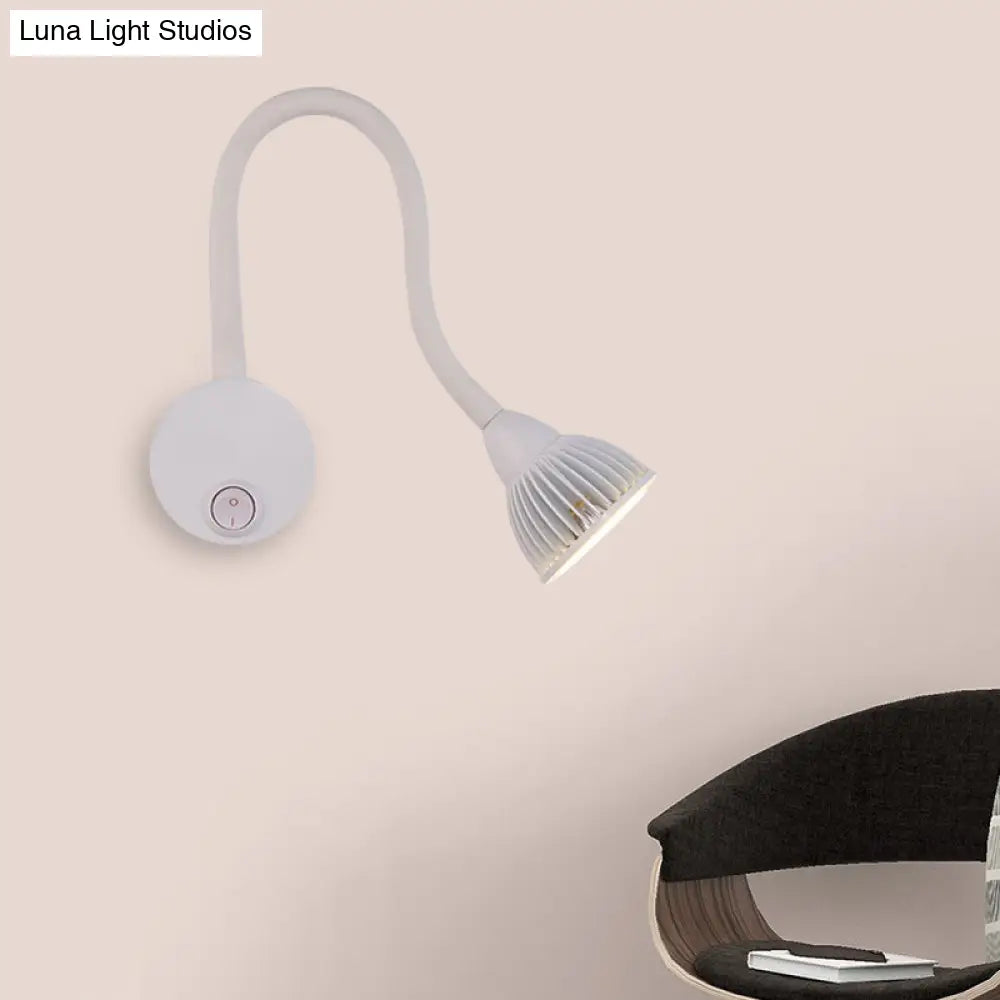 DecorBites™ Modern Dome Aluminum LED Wall Sconce Light with Adjustable Warm/White Lighting - Switch Optional