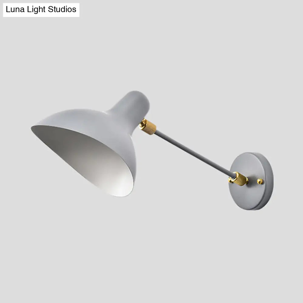 DecorBites™ Modern Duckbill Sconce in Metallic Black/Grey - 1 Light Wall Lamp for Living Room