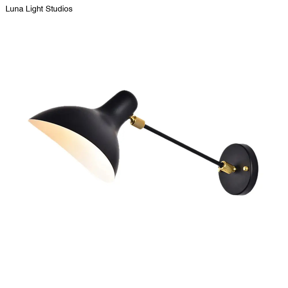 DecorBites™ Modern Duckbill Sconce in Metallic Black/Grey - 1 Light Wall Lamp for Living Room