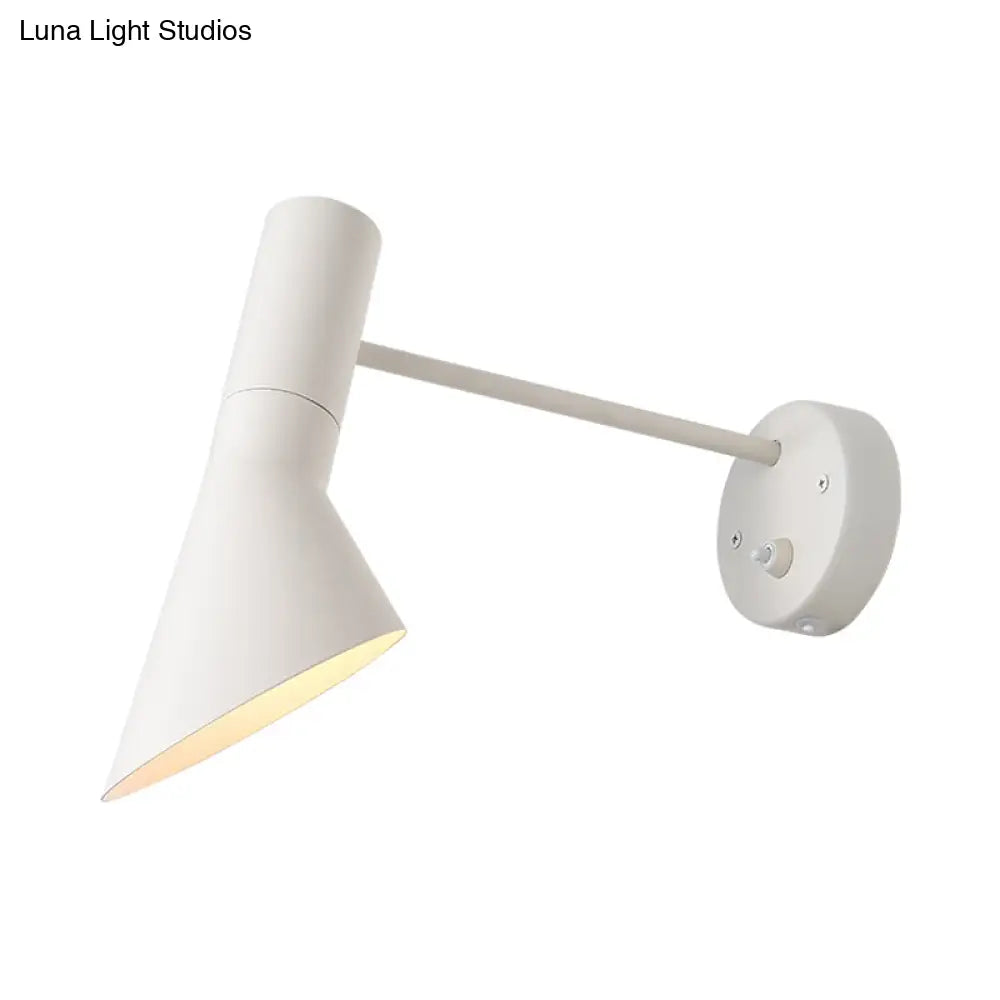 DecorBites™ Modern Flare Wall Sconce Light in White/Grey with Rotating Node