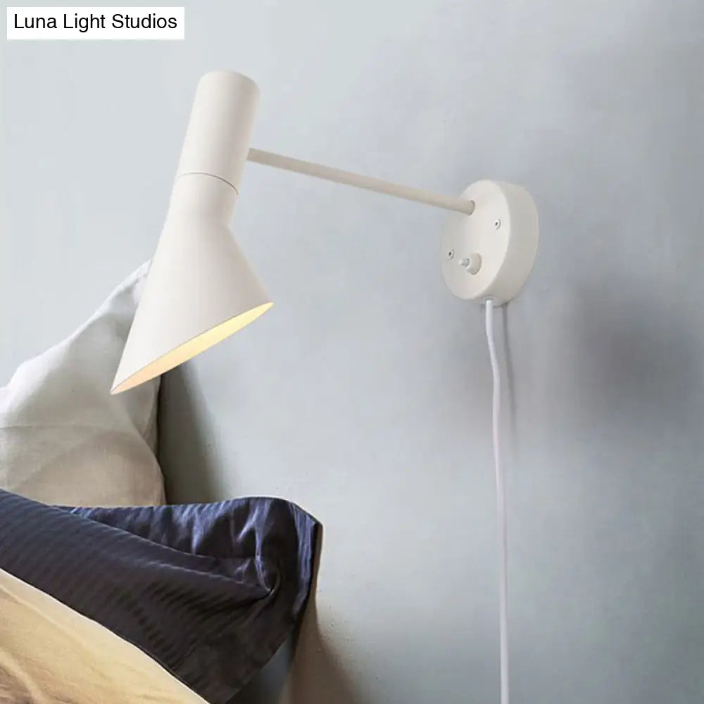 DecorBites™ Modern Flare Wall Sconce Light in White/Grey with Rotating Node