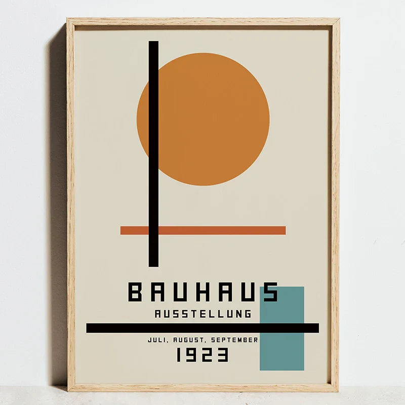 DecorBites™ Modern Geometric Bauhaus Canvas Wall Art