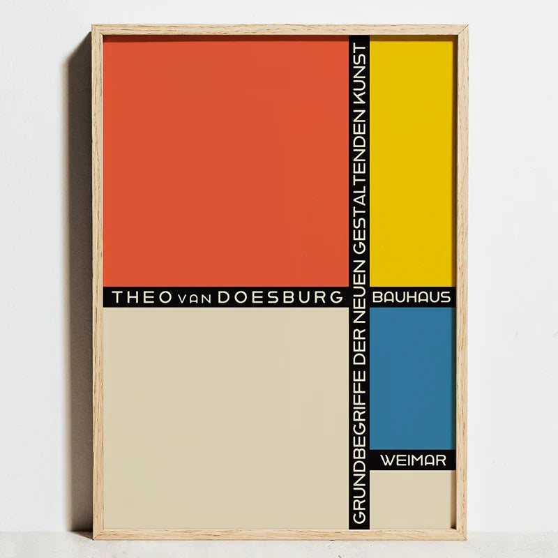 DecorBites™ Modern Geometric Bauhaus Wall Art Prints