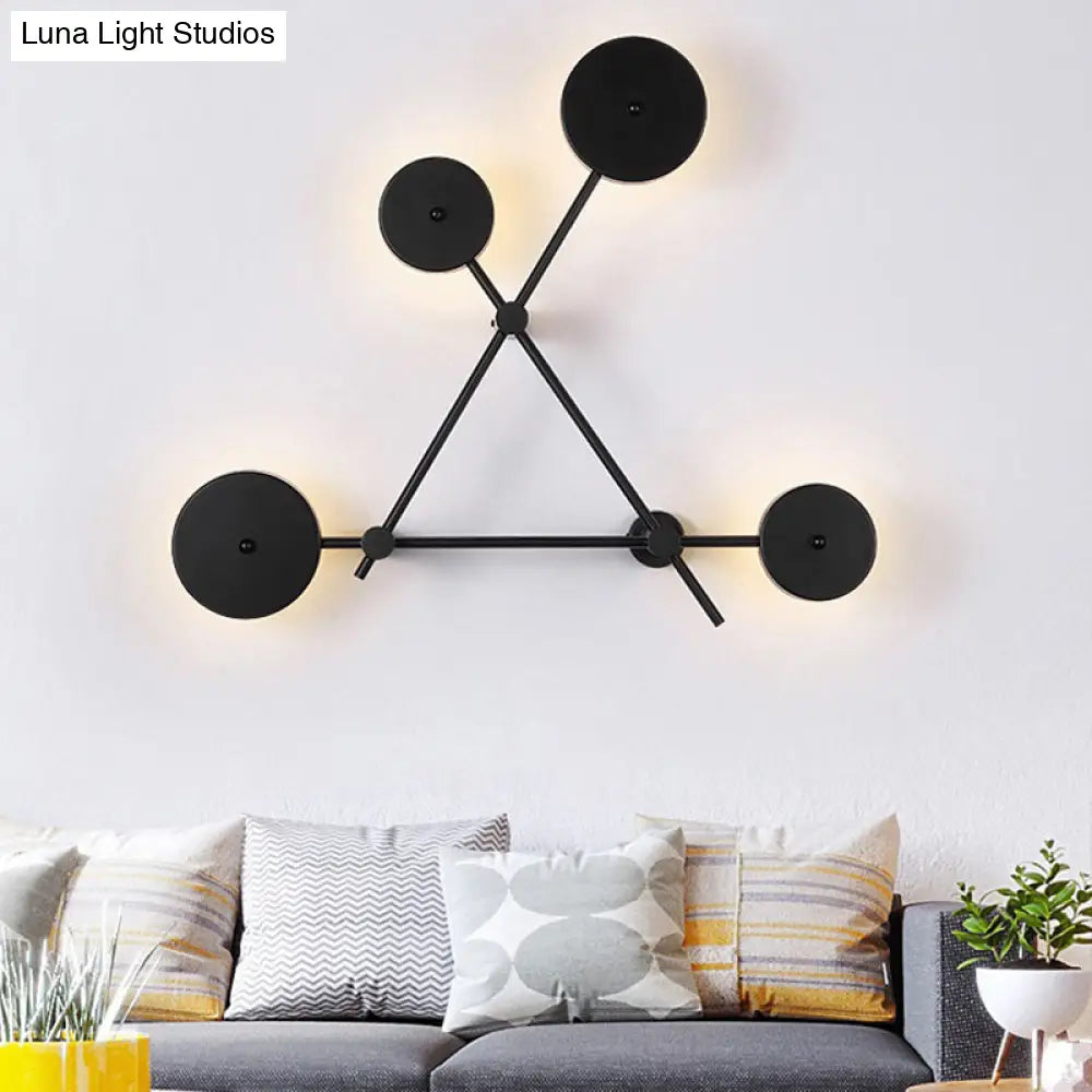 DecorBites™ Modern Geometric LED Wall Light Fixture for Living Room - Metallic Wall Mounted Lamp