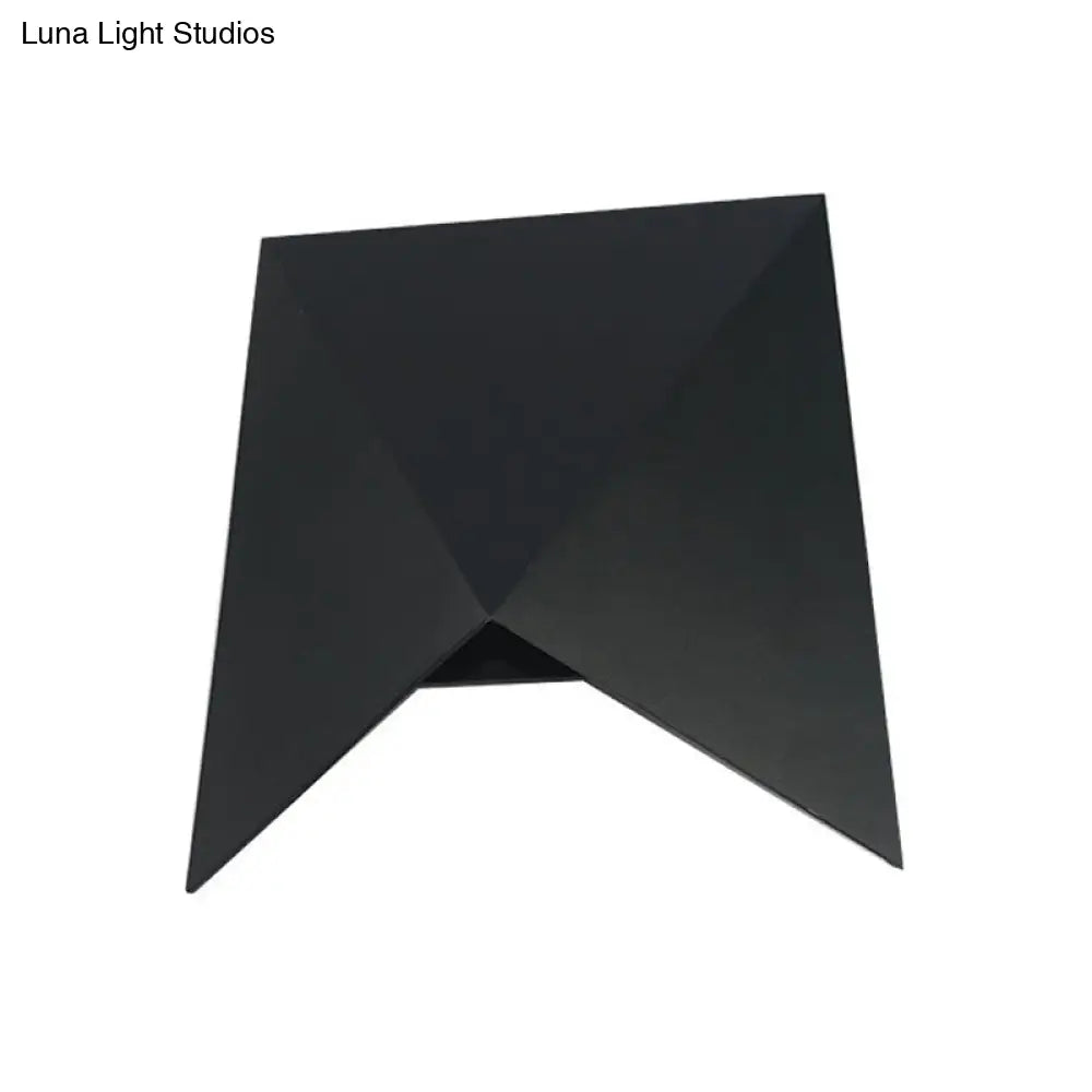 DecorBites™ Modern Geometric Metal Wall Sconce Light with LED, Black Finish, Warm/White Lighting