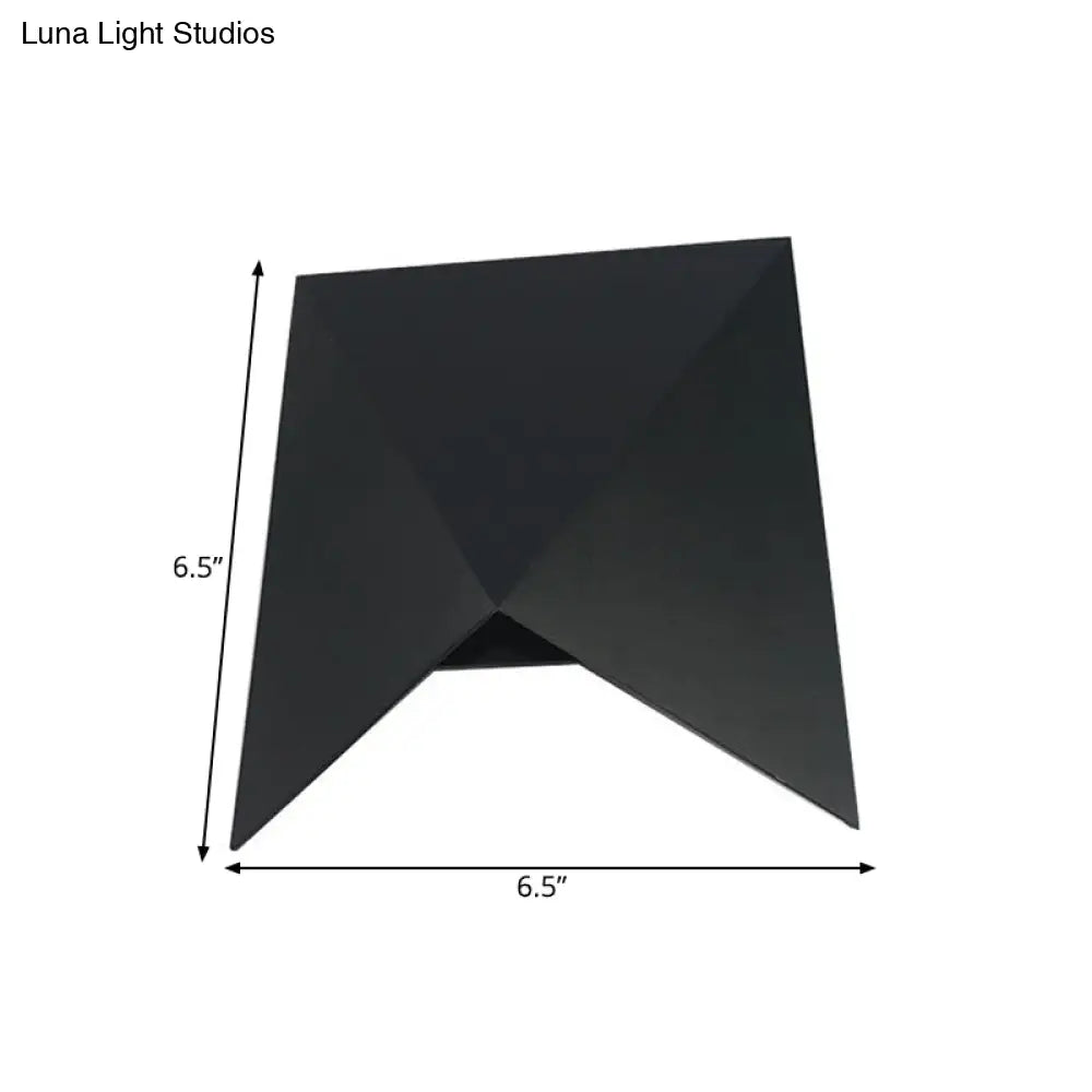 DecorBites™ Modern Geometric Metal Wall Sconce Light with LED, Black Finish, Warm/White Lighting