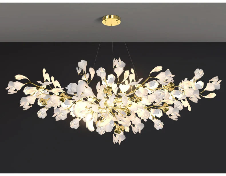 DecorBites™ Modern Ginkgo Leaf LED Chandelier Dining Room Lighting
